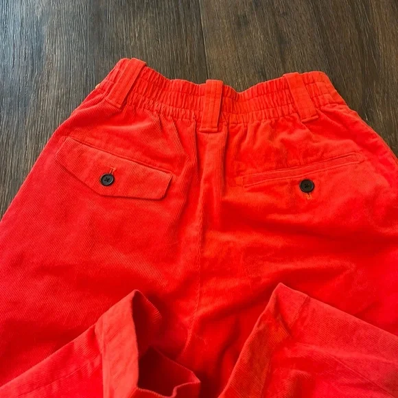Marni x Uniqlo Red Corduroy High Rise Tapered Leg Pants XXS - Picture 8 of 8